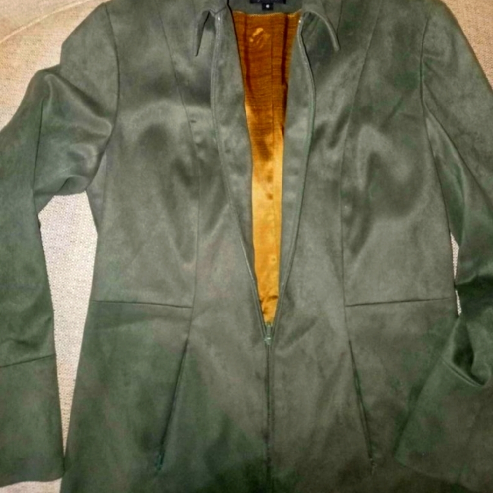 Sage suede jacket Juliana Collezione
